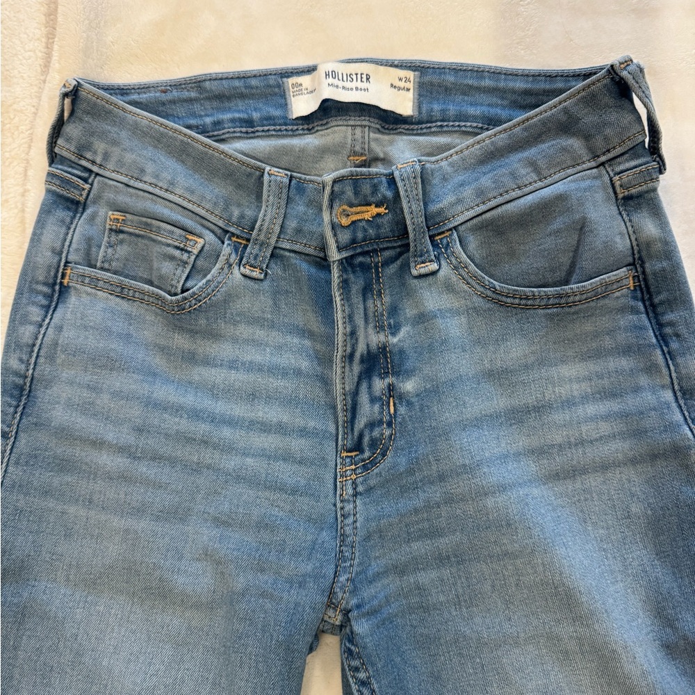 Hollister Light Blue Boot Cut Jeans - Picture 3 of 3